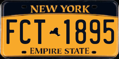 NY license plate FCT1895