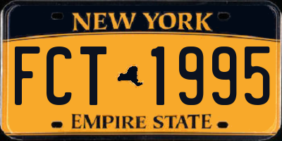 NY license plate FCT1995