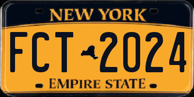 NY license plate FCT2024