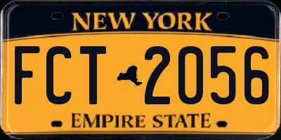 NY license plate FCT2056