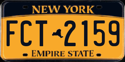 NY license plate FCT2159