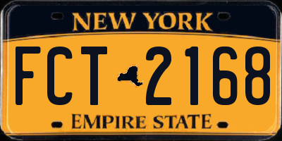 NY license plate FCT2168