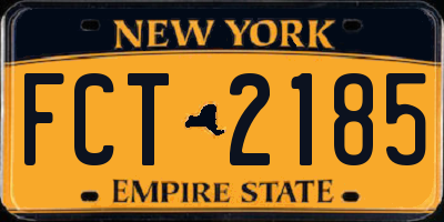 NY license plate FCT2185