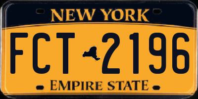 NY license plate FCT2196