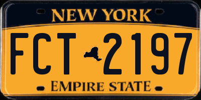 NY license plate FCT2197