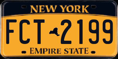 NY license plate FCT2199