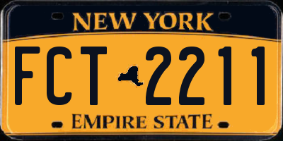NY license plate FCT2211