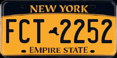 NY license plate FCT2252