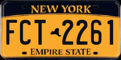 NY license plate FCT2261