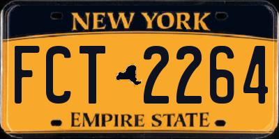 NY license plate FCT2264