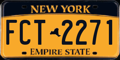 NY license plate FCT2271