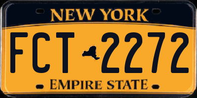NY license plate FCT2272