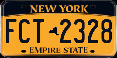 NY license plate FCT2328
