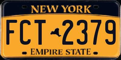 NY license plate FCT2379