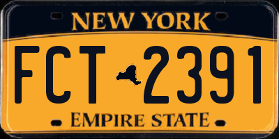 NY license plate FCT2391