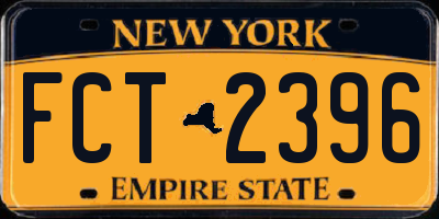 NY license plate FCT2396