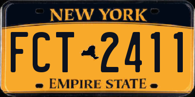 NY license plate FCT2411