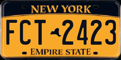 NY license plate FCT2423