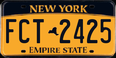 NY license plate FCT2425
