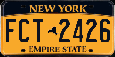 NY license plate FCT2426