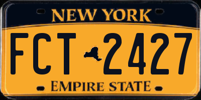 NY license plate FCT2427