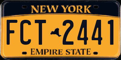 NY license plate FCT2441
