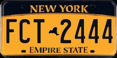 NY license plate FCT2444