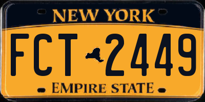 NY license plate FCT2449