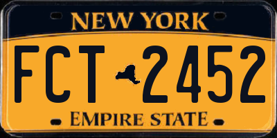 NY license plate FCT2452