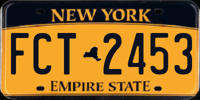 NY license plate FCT2453