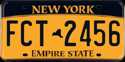 NY license plate FCT2456
