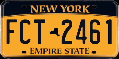NY license plate FCT2461