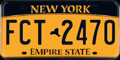NY license plate FCT2470