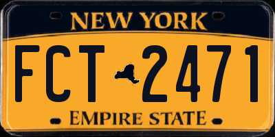NY license plate FCT2471
