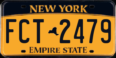 NY license plate FCT2479
