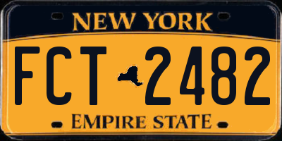 NY license plate FCT2482