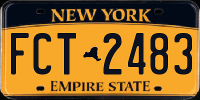 NY license plate FCT2483