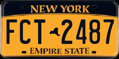 NY license plate FCT2487