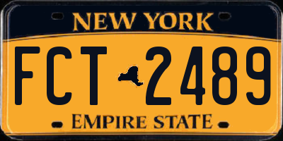 NY license plate FCT2489