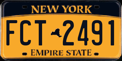 NY license plate FCT2491