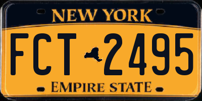 NY license plate FCT2495