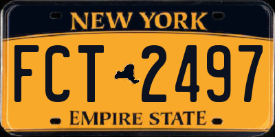 NY license plate FCT2497
