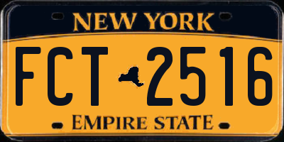 NY license plate FCT2516