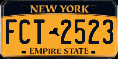 NY license plate FCT2523