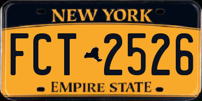 NY license plate FCT2526
