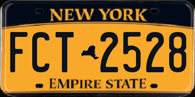 NY license plate FCT2528