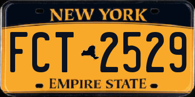 NY license plate FCT2529