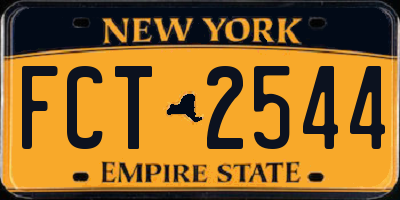 NY license plate FCT2544
