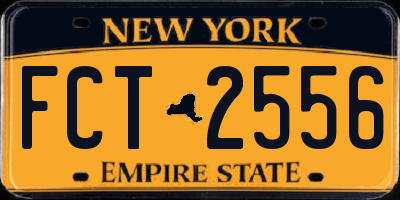 NY license plate FCT2556