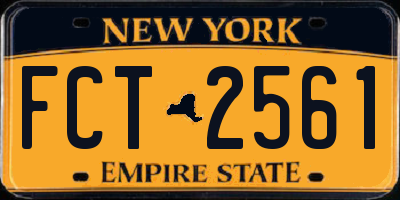 NY license plate FCT2561